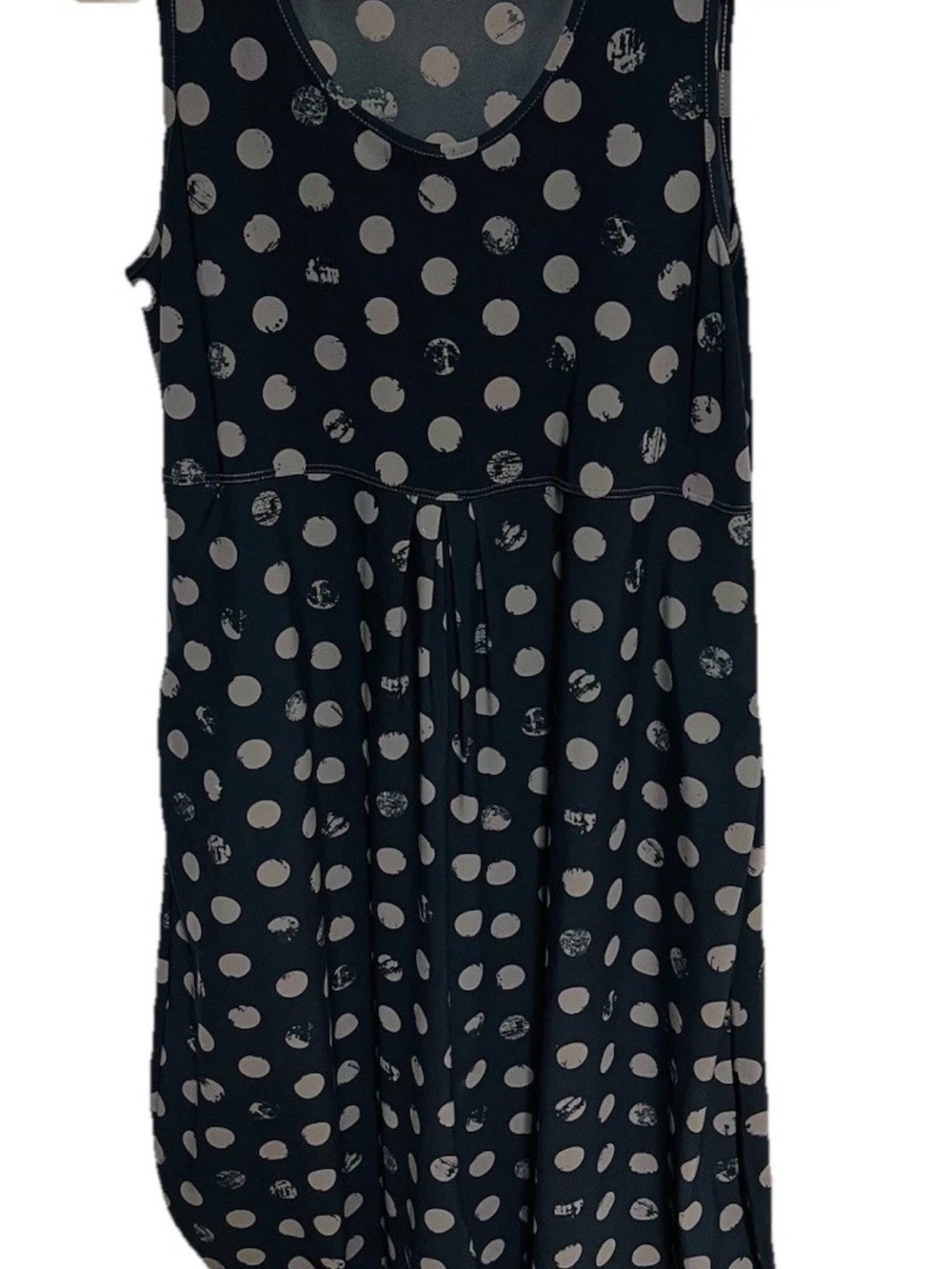 Porto SF Sleeveless Black Polka Dot Midi Dress